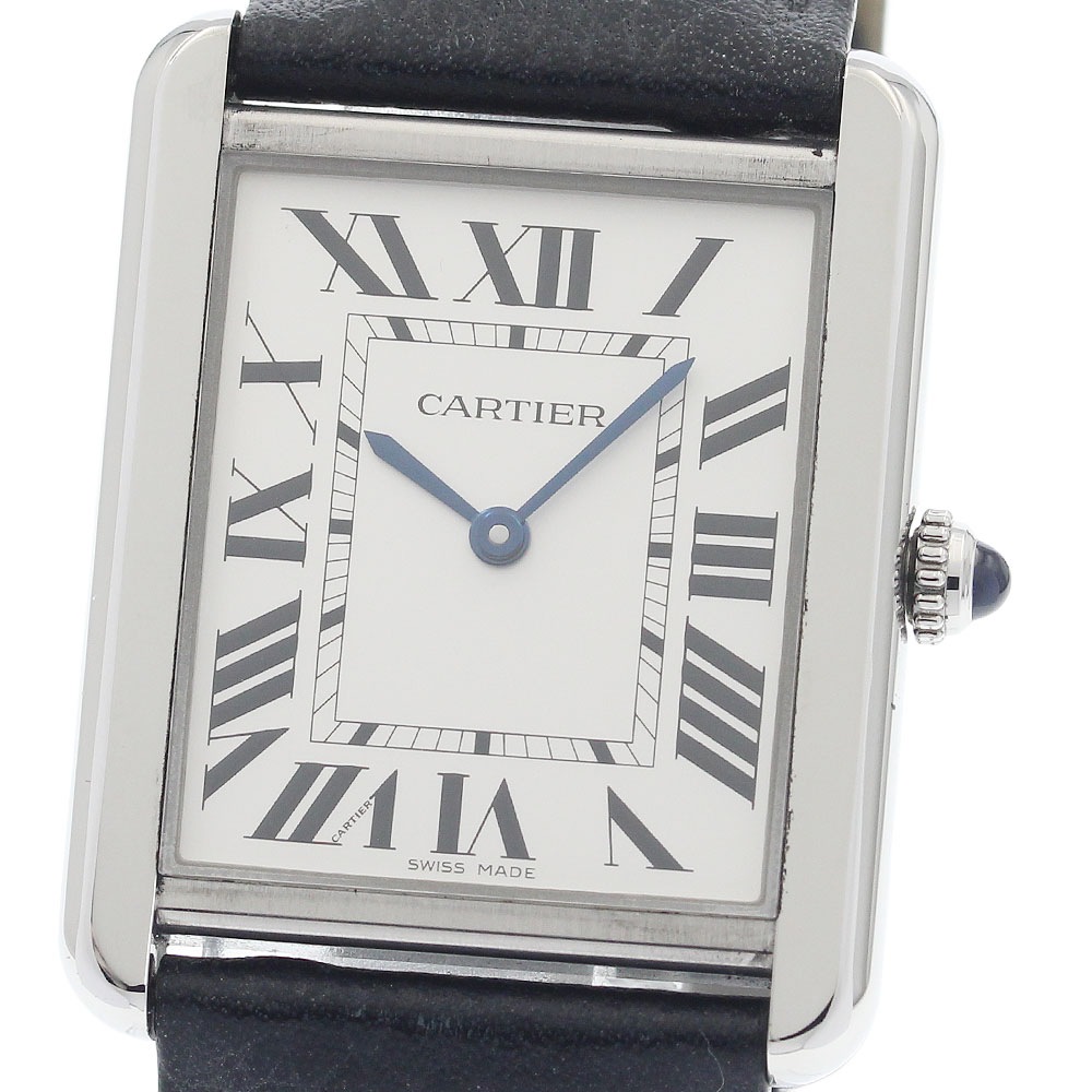 カルティエ CARTIER WSTA0028 タンクソロ LM クォーツ メンズ 良品 保証書付き_949310【中古】