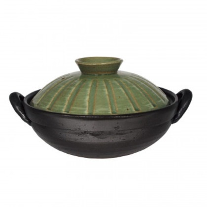 M8832手造り土鍋ビードロしのぎ8号土鍋 萬古焼