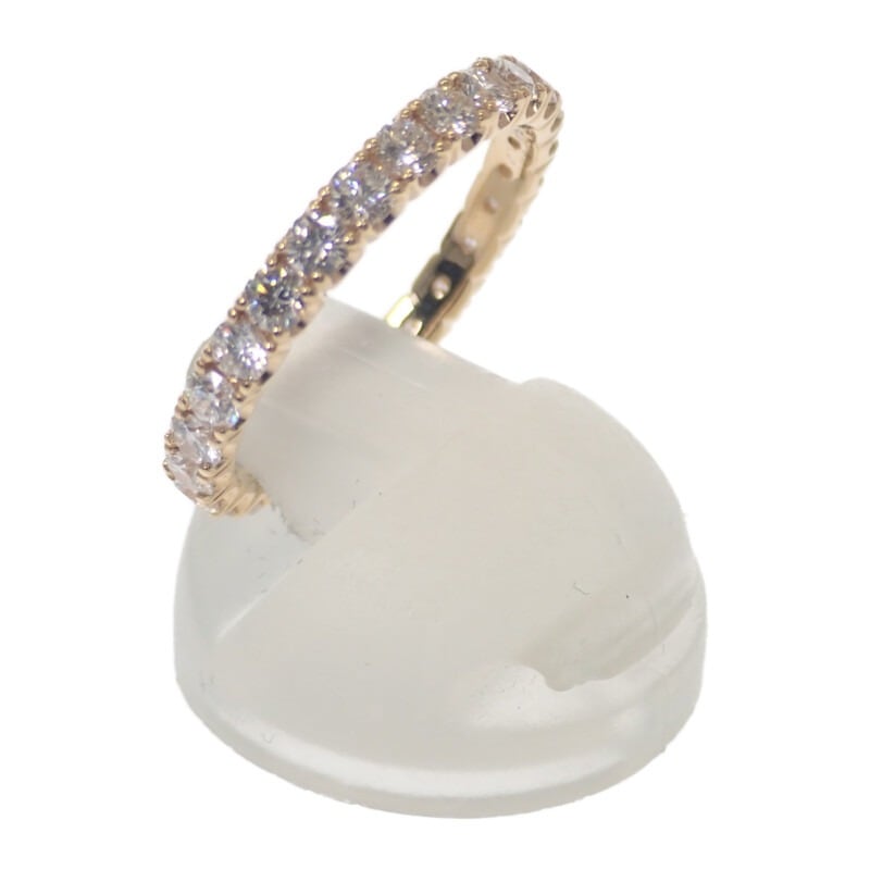 【no brand】デザインジュエリー フルエタニティ リング K18イエローゴールド 11号 ダイヤモンド レディース