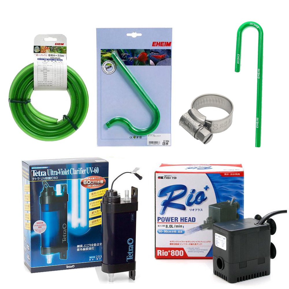 ５０Ｈｚ　東日本用　テトラ　ＵＶ殺菌灯６０　ＵＶ－６０　水中ポンプ＋配管セット　ＣＲＣ10―65―30―10―40