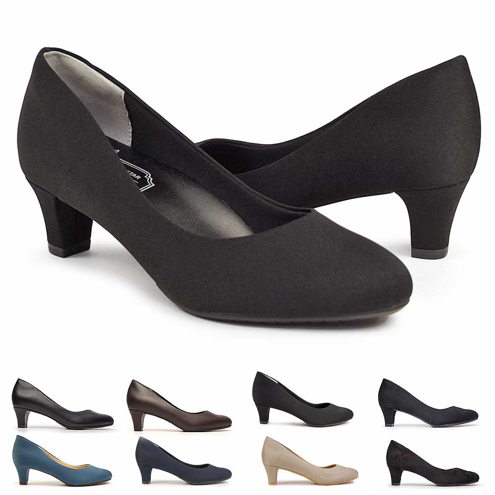 レディース パンプス SGT501 3E 5cm ヒール 軽量 幅広 抗菌 防臭 ゆったり オフィス フォーマル ワイド