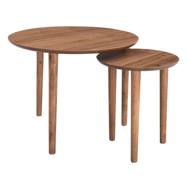 トムテ ラウンドネストテーブル ウォールナット M:直径60×高さ43 S:直径37×高さ38 TAC-224WAL