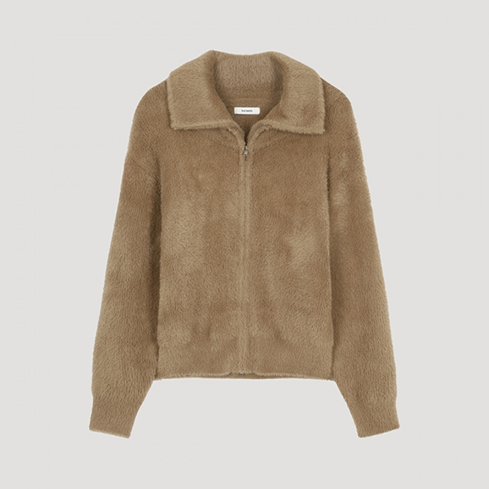 (Shes Miss) ヘアリーツーウェイジップアップカーディガン_SSKCDO42570_CA