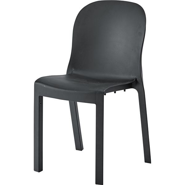 シンプル パーソナルチェア/椅子 4脚セット ブラック 幅47cm奥行53cm高さ84cm座面高47cm リビング 店舗