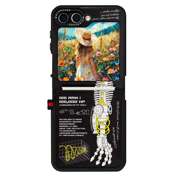 Galaxy/Z6/Secret/Pockets/Leather/Card/ATOM/Automatic/Design/Cell Phone Cover Case
