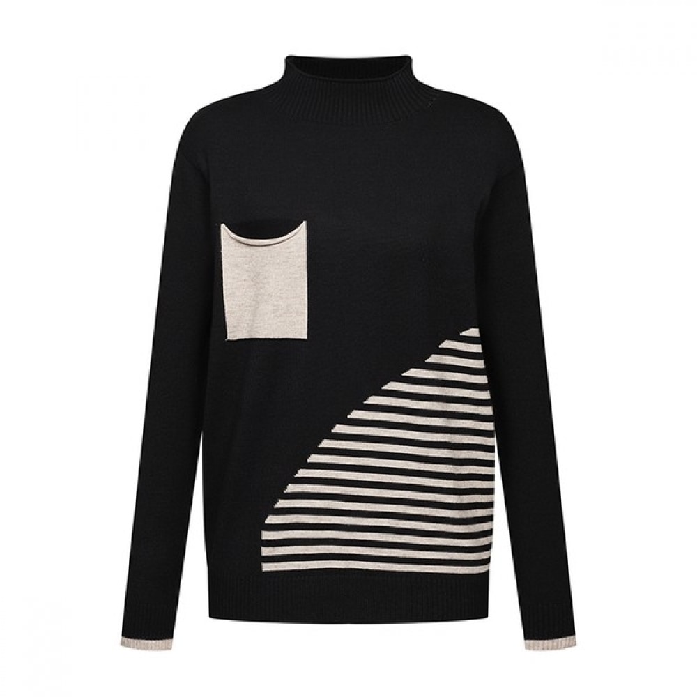 (マックスカルティッジオ) ポケットストライプカラーニットTシャツ