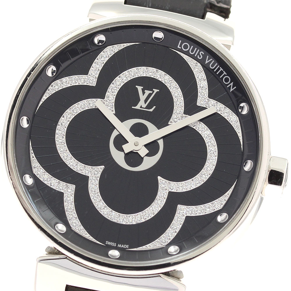 ルイ・ヴィトン LOUIS VUITTON QA022 タンブール ムーンディヴァイン ダイヤ クォーツ メンズ _945951【中古】