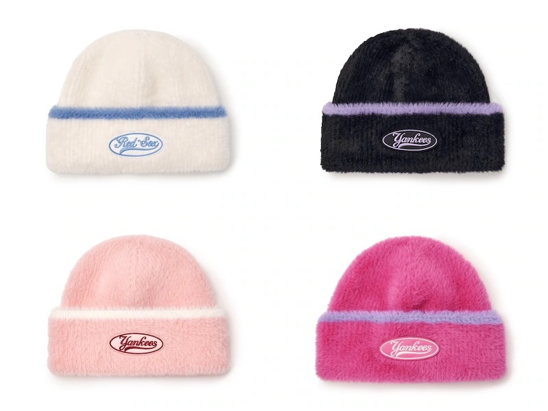 3ABNBM446韓国限定販売 冬の新商品 ファー ミッド ビニー ボストン レッドソックス