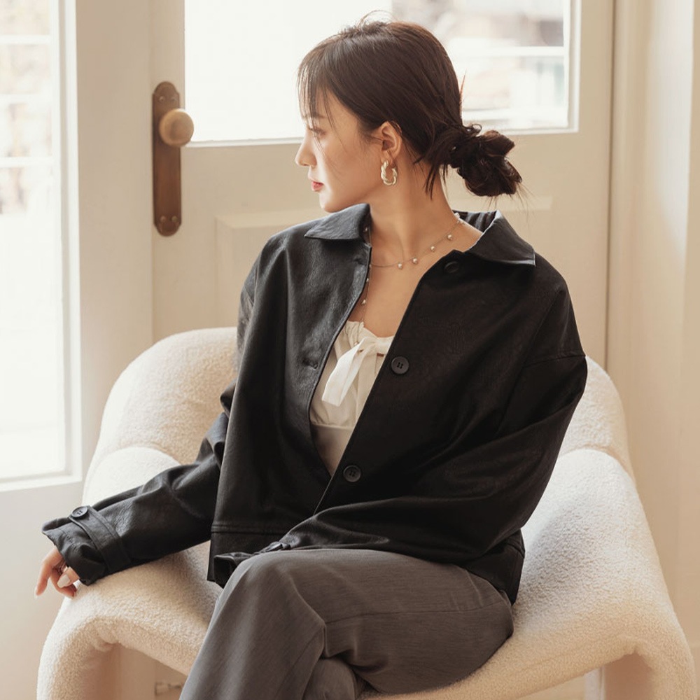 エコレザーショートジャケット