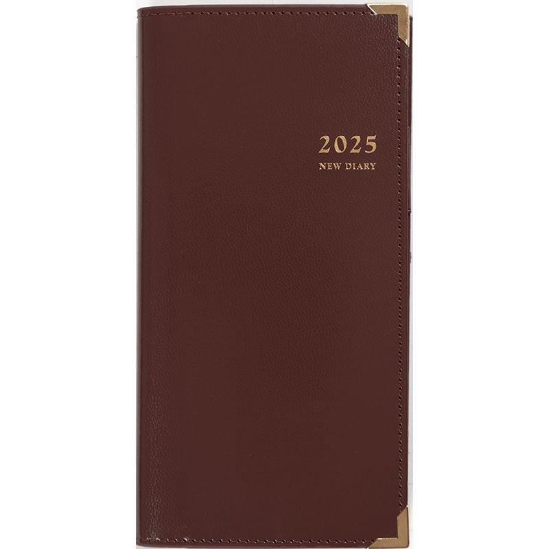 （まとめ買い）高橋書店 2025年 手帳 No.81 ニューダイアリー 3 手帳判 週間レフト式＆月間ブロック式 ワイン [x3]
