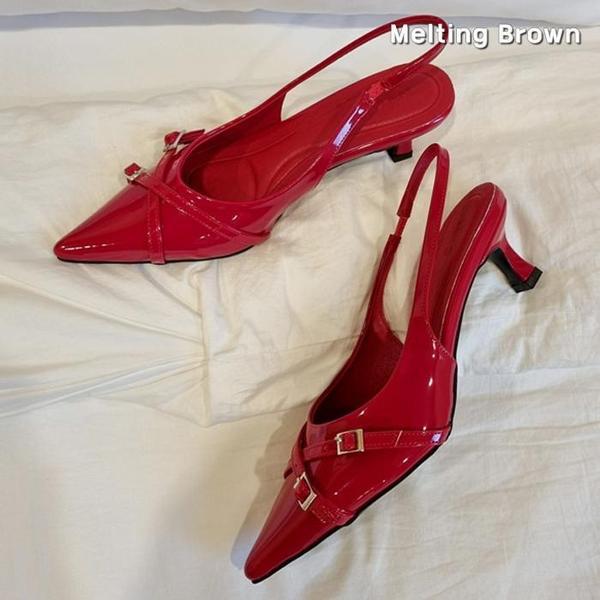 女性スリングバック夏靴 5cm K02