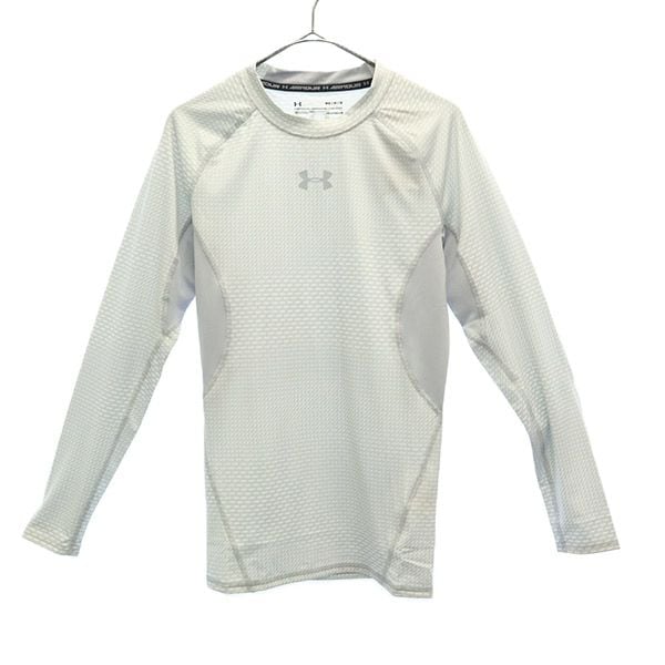 未使用 総柄 トレーニング 長袖 Tシャツ MD グレー ロンT クルーネック スポーツ メンズ