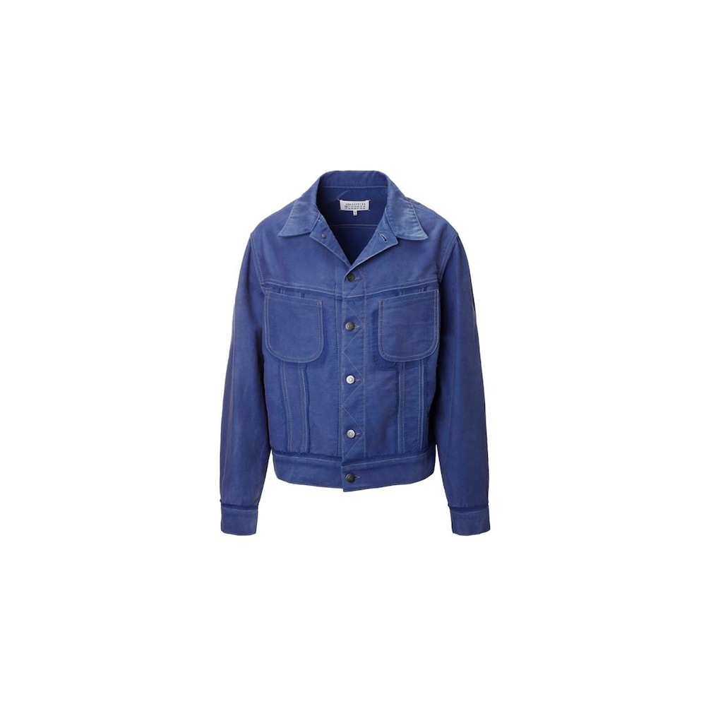 メゾンマルジェラバックステッチデニムジャケットブルー S50AM0590 S76543 477 PCL5008436380