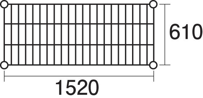 本間冬治工業 304耐冷仕様弁慶ステンレスシェルフ 棚 奥行610x幅1520mm 耐冷-610-1520