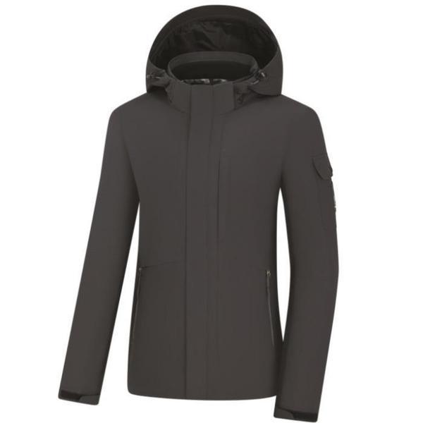 HC03 メンズ防水防風2レイヤー生地テクニカル裏地ジャケット（チャコール）KVJ6356M（S41551825）