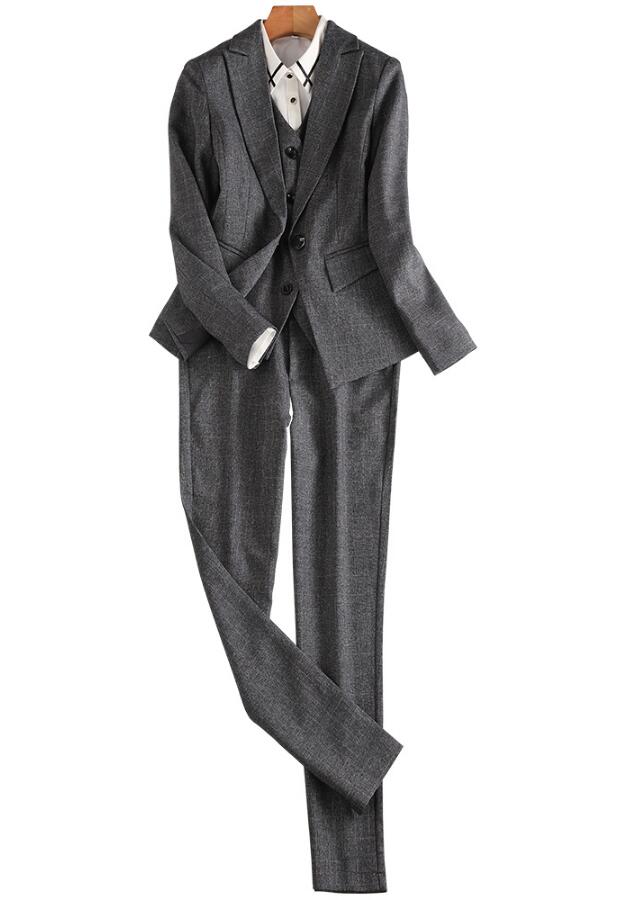 洗えるスーツレディース2点セットスーツ ビジネススーツ 長袖ジャケット+パンツフォーマル 通勤 OLオフィス制服パンツスーツ 秋春 着痩せ 20代30代40代ママ 大きいサイズS/M/L/XL/2XL