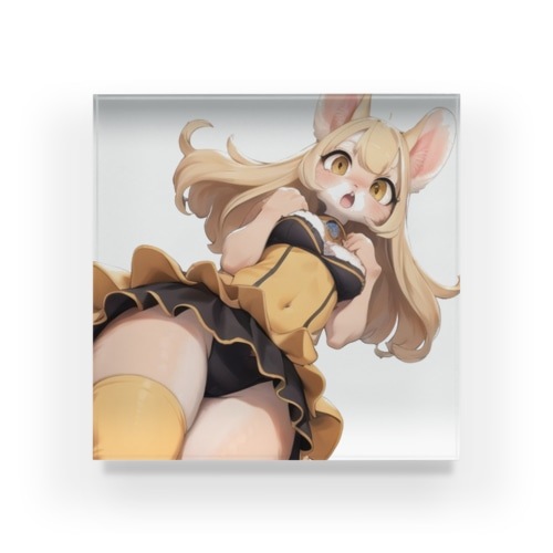 【受注生産】トガリネズミの女の子　アナ　 アクリルブロック