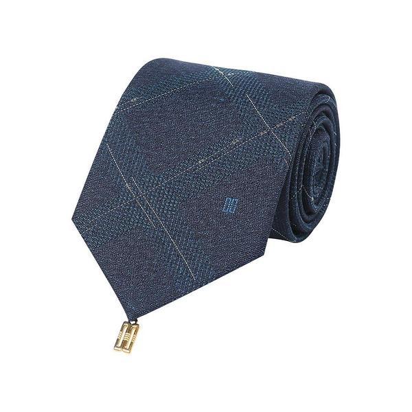 シルク混紡チェックネクタイ ミント__DLF1ACF1242M1