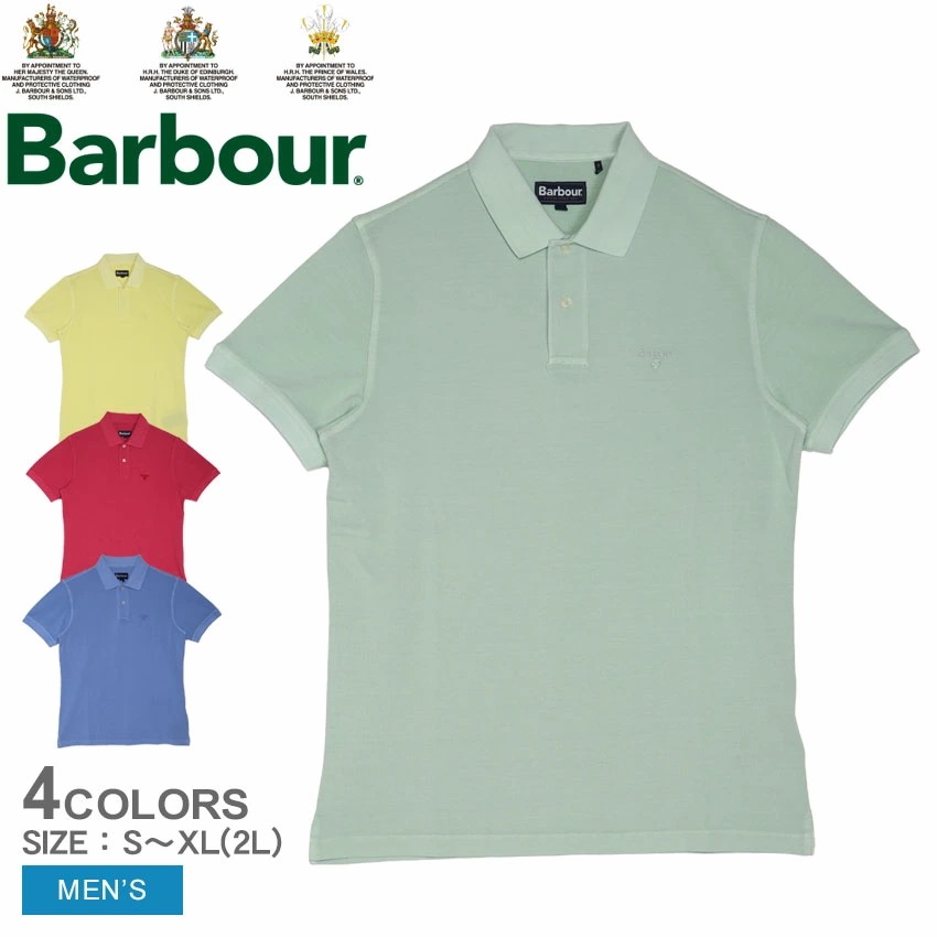 WASHED SPORT POLO MML1127 メンズ トップス 半袖 ポロ おしゃれ 人気 シンプル クラシック クラシカル 大人 バーブァー スポーティ ロゴ 刺しゅう 刺繍