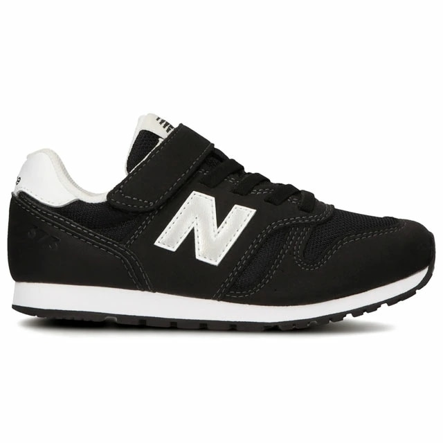 ニューバランス キッズ 男の子 スニーカー ベルクロ ローカット ジュニア 女の子 カジュアルシューズ 通園 通学 YV373 KB2 ブラック 黒 子供靴 最