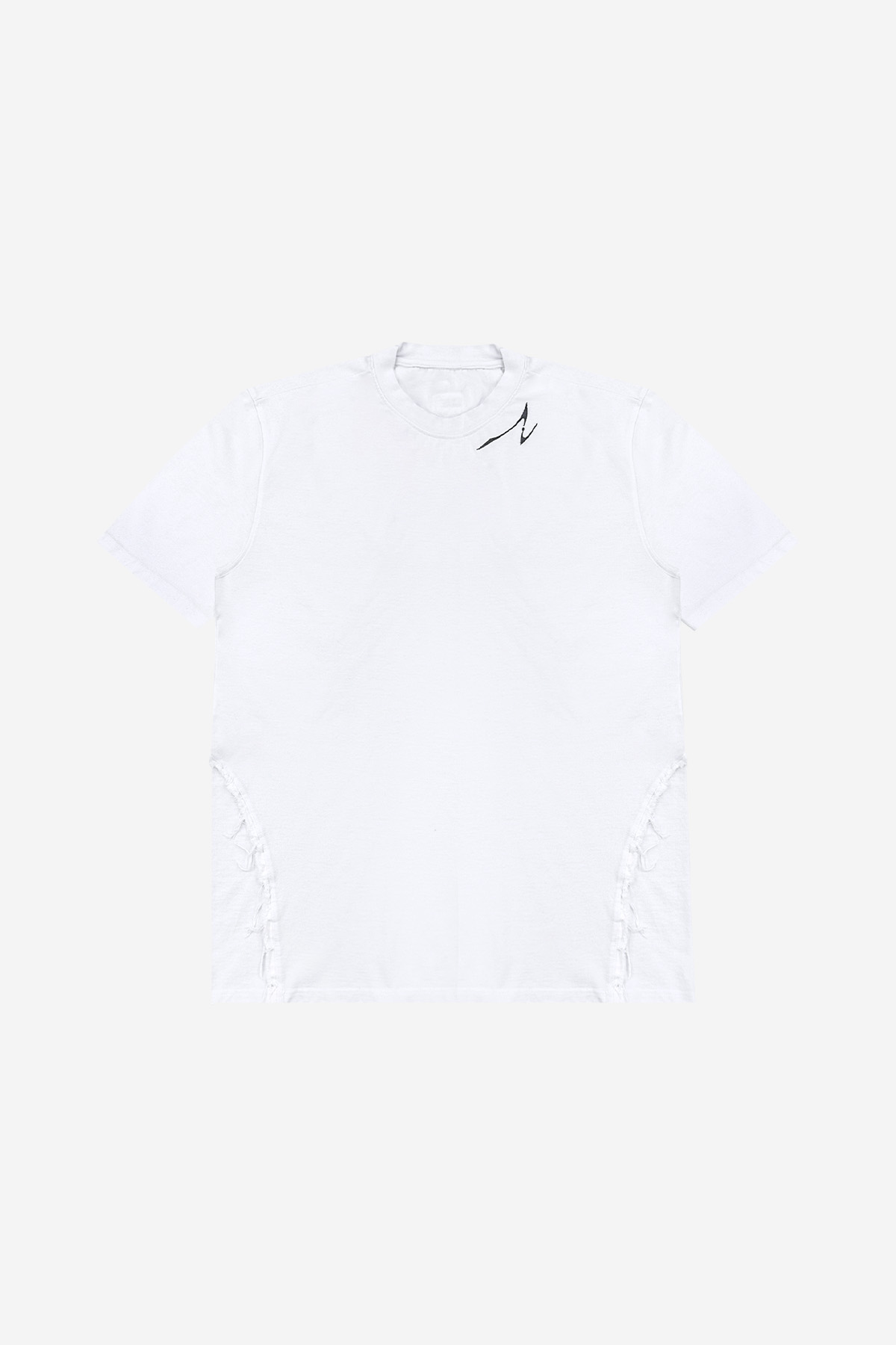 【BLR】DESTROYED GRADATION BLEACHED SHORT SLEEVE T-SHIRTS : WHITE