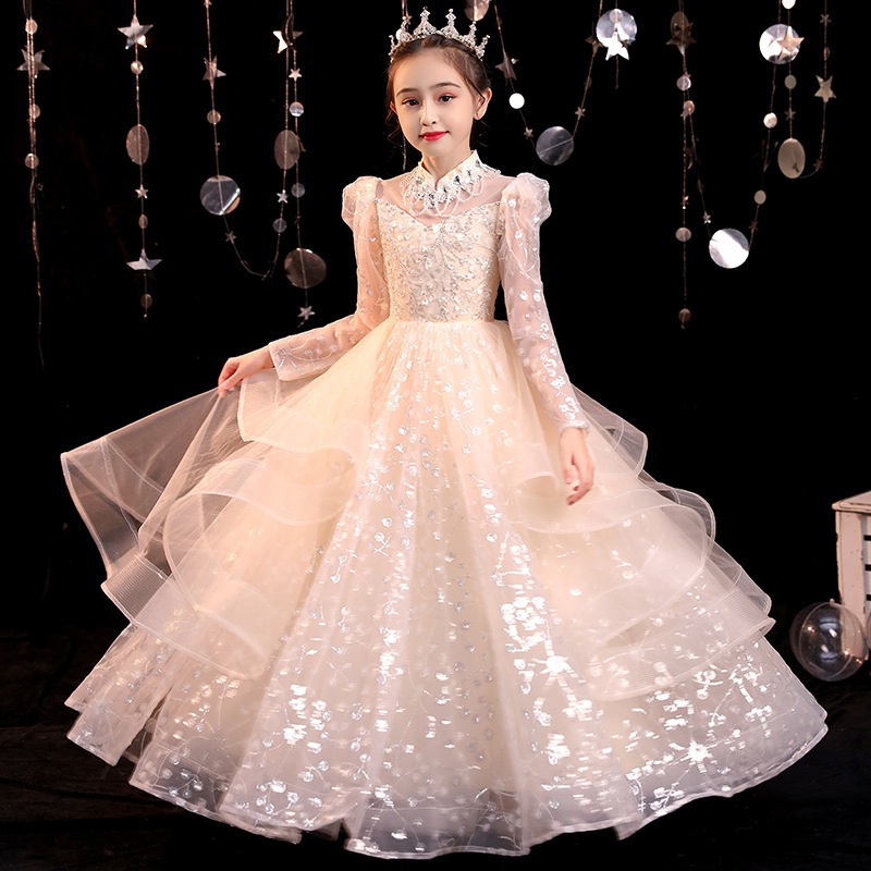 【2枚購入で 3oo円OFF】子供用ドレスフラワー子供ウェディングドレスウェディングドレスウェディングホストガールズショードレス