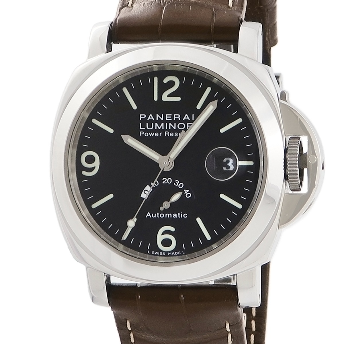 ルミノール パワーリザーブ PAM00027 C番 自動巻き メンズ C番 ブラック 3年保証