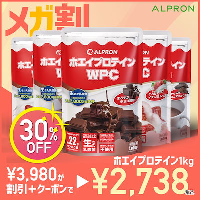 WPCホエイプロテイン 1kg / 500g 選べるフレーバー 最安...のサムネイル