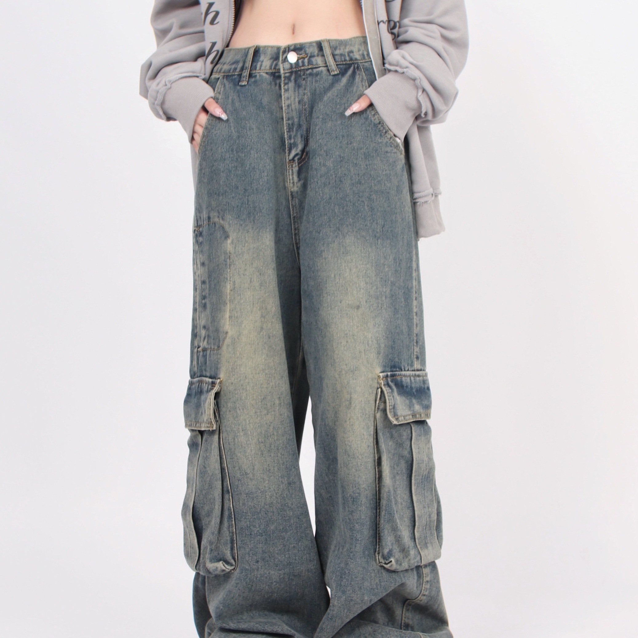 ボトムス パンツ ズボン デニムパンツ ロングパンツ ワイドパンツ ポケット カラーデニム デニム ロング丈 かわいい 大人可愛い きれいめ カジュアル 上品 おしゃれ かっこい 大人女子 こなれ感