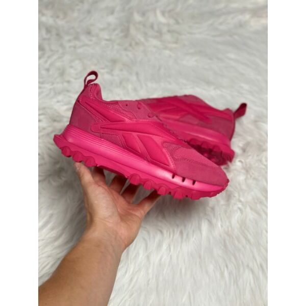 リーボックClassic Leather Cardi B Womens Low Top Shoes Pink GW8876 NEW Multi Sz