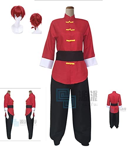 フルセット コスプレ衣装 ウイッグ付き らんま1/2 早乙女乱馬（さおとめ らんま） 風 ユニフォー