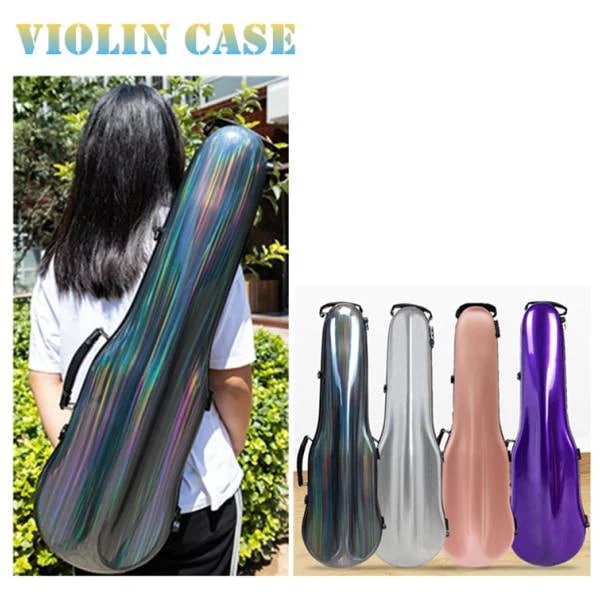VIOLIN CASE バイオリンケースサイズ 4/4 楽器 管楽器 カーボンファイバー製 軽量 堅牢 ケース クッション付き 3WAY リュック ショルダー 手提げ