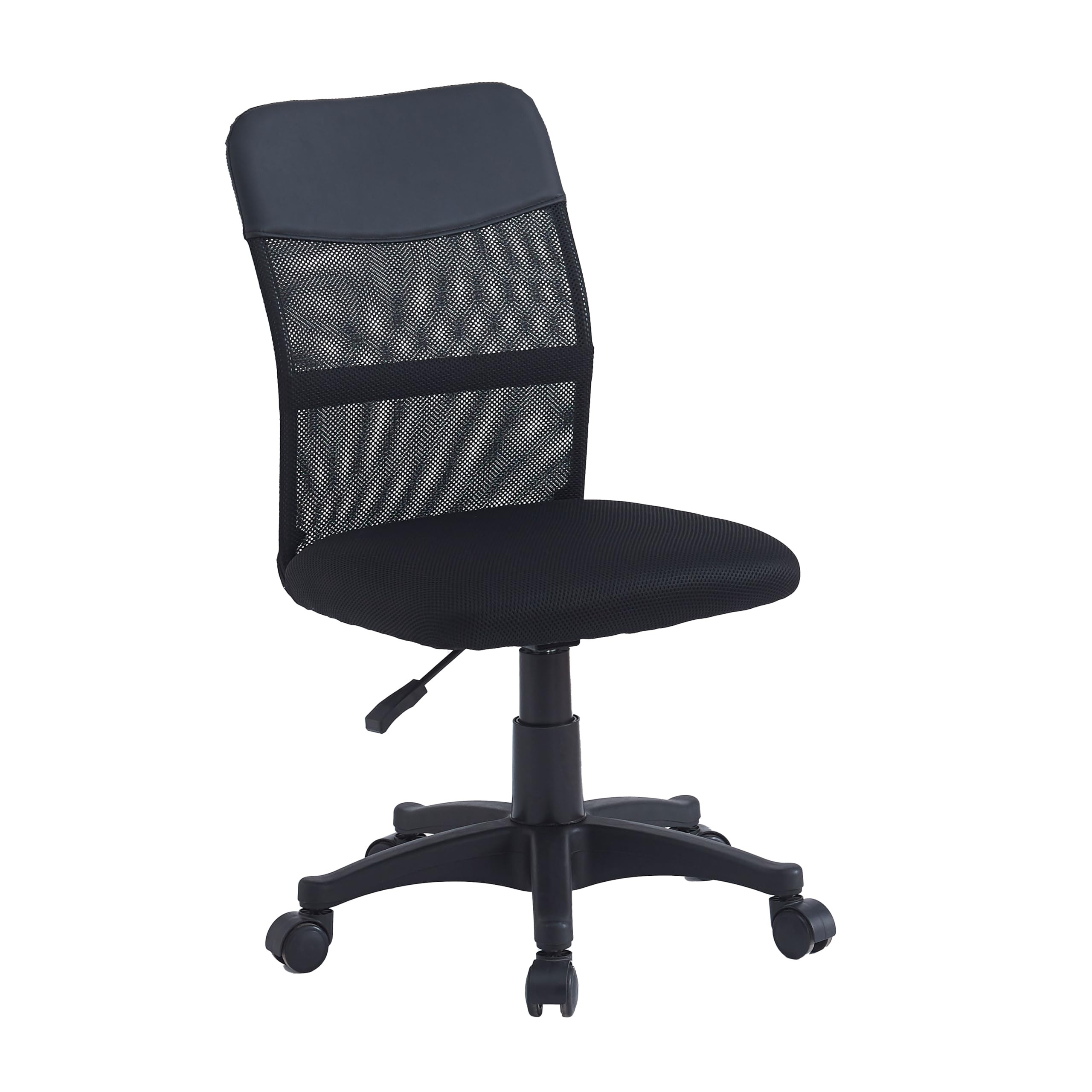 オフィスチェア 在宅勤務・テレワーク向け 人間工学設計 ランバーサポート付き オフィスチェア ハイバック ロッキング 高反発座面 通気性 肘無しブラック