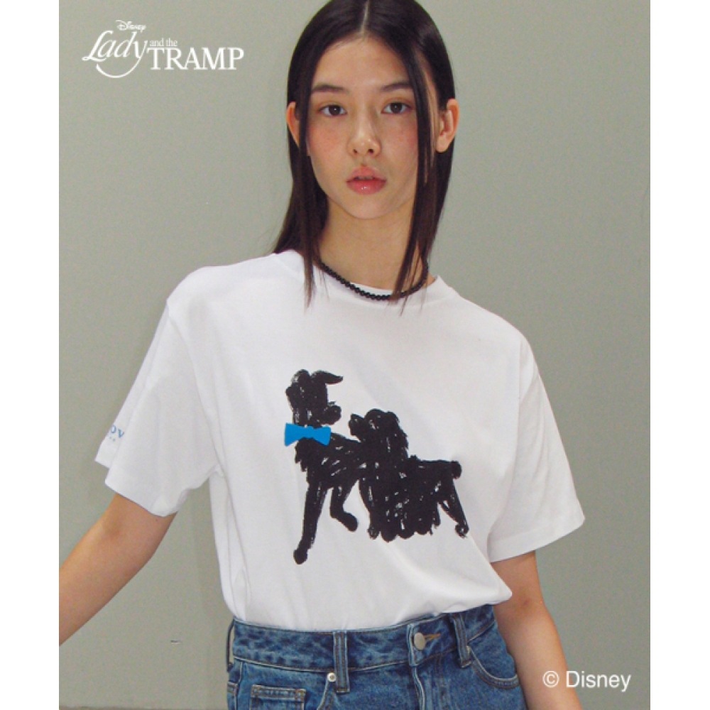 RONRON クレヨンレディ&ザ・トランプベーシックフィット Tシャツホワイト