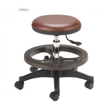 サロン向け ステップ付きスツール LB-5　60257/ブラウン