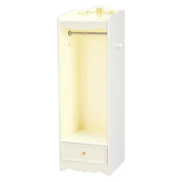 ハンガーラック スリム 洋服掛け おしゃれ ワードローブ 木製 アインティーク かわいい 衣類収納 お姫様 ホワイト 幅53cm 完成品