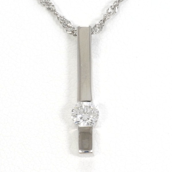 PT900 プラチナ PT850 ネックレス ダイヤ 0.19 約40cm ジュエリー 中古