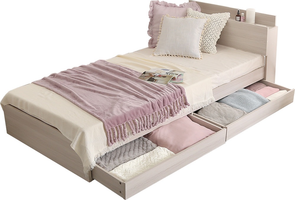 ベッド シングル 引き出し収納 おしゃれ ベット 木製 棚 コンセント チェスト 27,641円