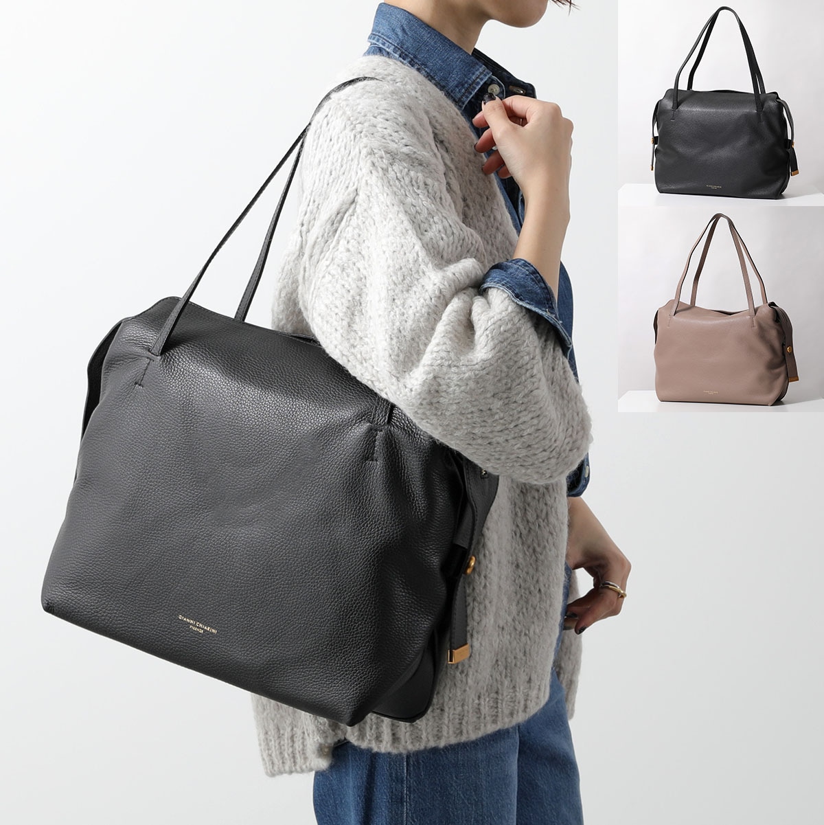 GIANNI CHIARINI ジャンニキアリーニ トートバッグ ORIANA オリアーナ BS 10802 GRN レディース ショルダーバッグ レザー 鞄 カラー2色