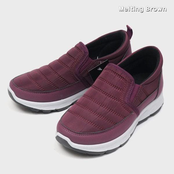 女性用パッド入りスリッポン 冬用スニーカー 防寒靴