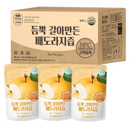 オーガニックフロアー たっぷり着替える ベドラジジュース 90ml50個 100％国内産 ドラジ含有 船とキキョウ 韓国食品