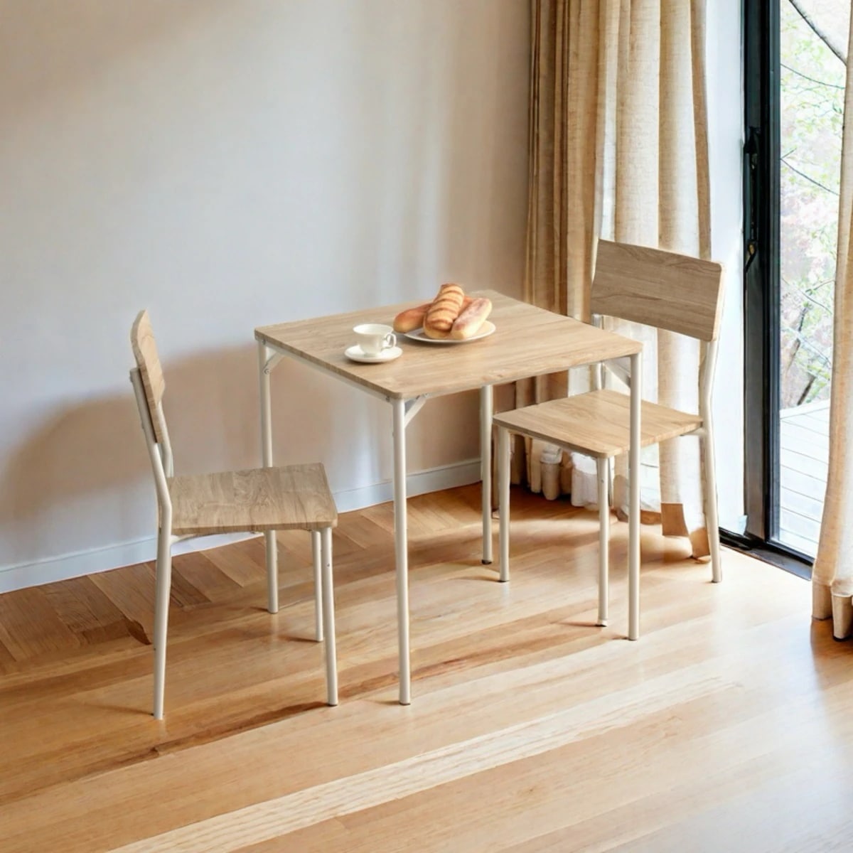 日系 四角 ダイニング 3点セット ダイニングテーブル ダイニングセット 食卓 チェア2脚 コンパクトサイズ 2人掛け おしゃれ 70*70*75cm 【日本国内出荷-3日で配達】 DJYC217 10,548円