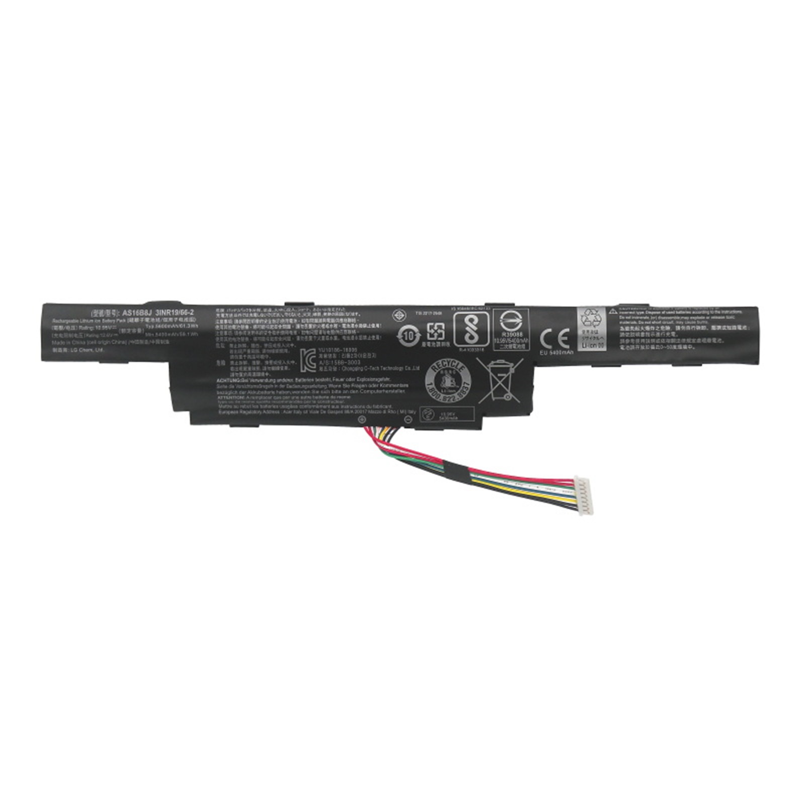 AS16B5J バッテリー AS16B5J 電池 61.3Wh/5600mAh 電池・Acerノートパソコン互換 E15 E5-575G-51VI/53VG AS16B5J AS16B8J 交換用のバ
