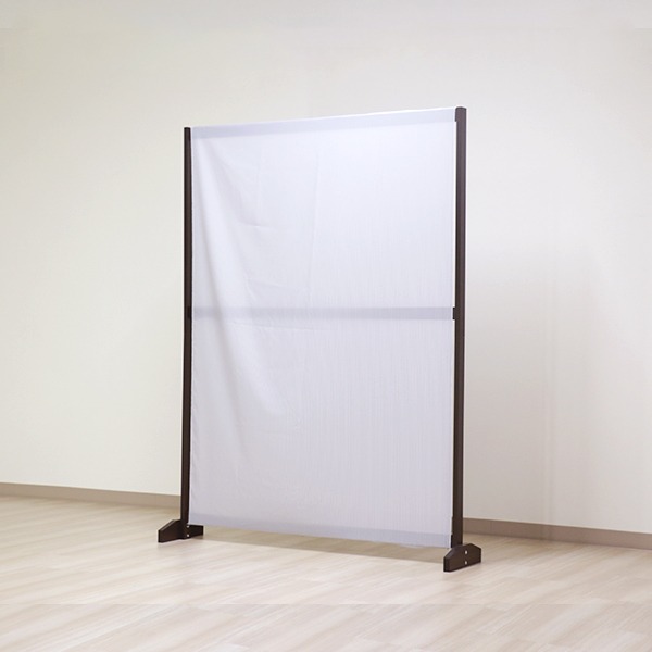 衝立 パーティション ブラウン 幅133cm 高さ178cm 連結 日本製 布製 スクリーン 木製 フレーム 在宅 テレ ワーク オフィス 勉強