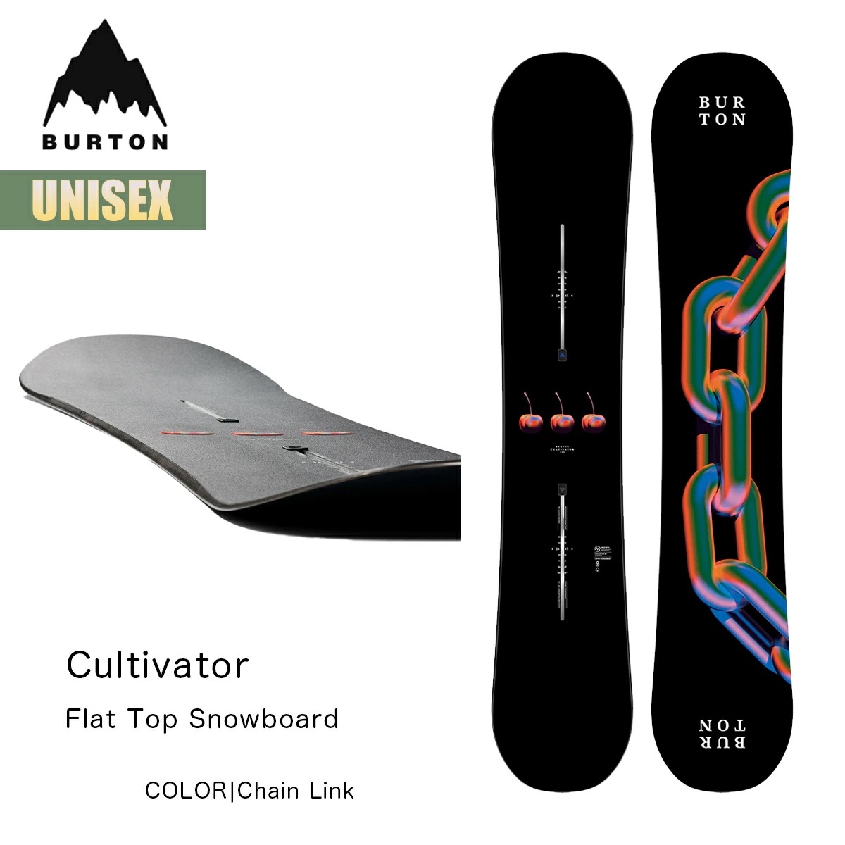 スノーボード 板 25-26 カルチベーター フラットトップ W26JP-302891 Cultivator Flat Top Snowboard Chain Linkカラー