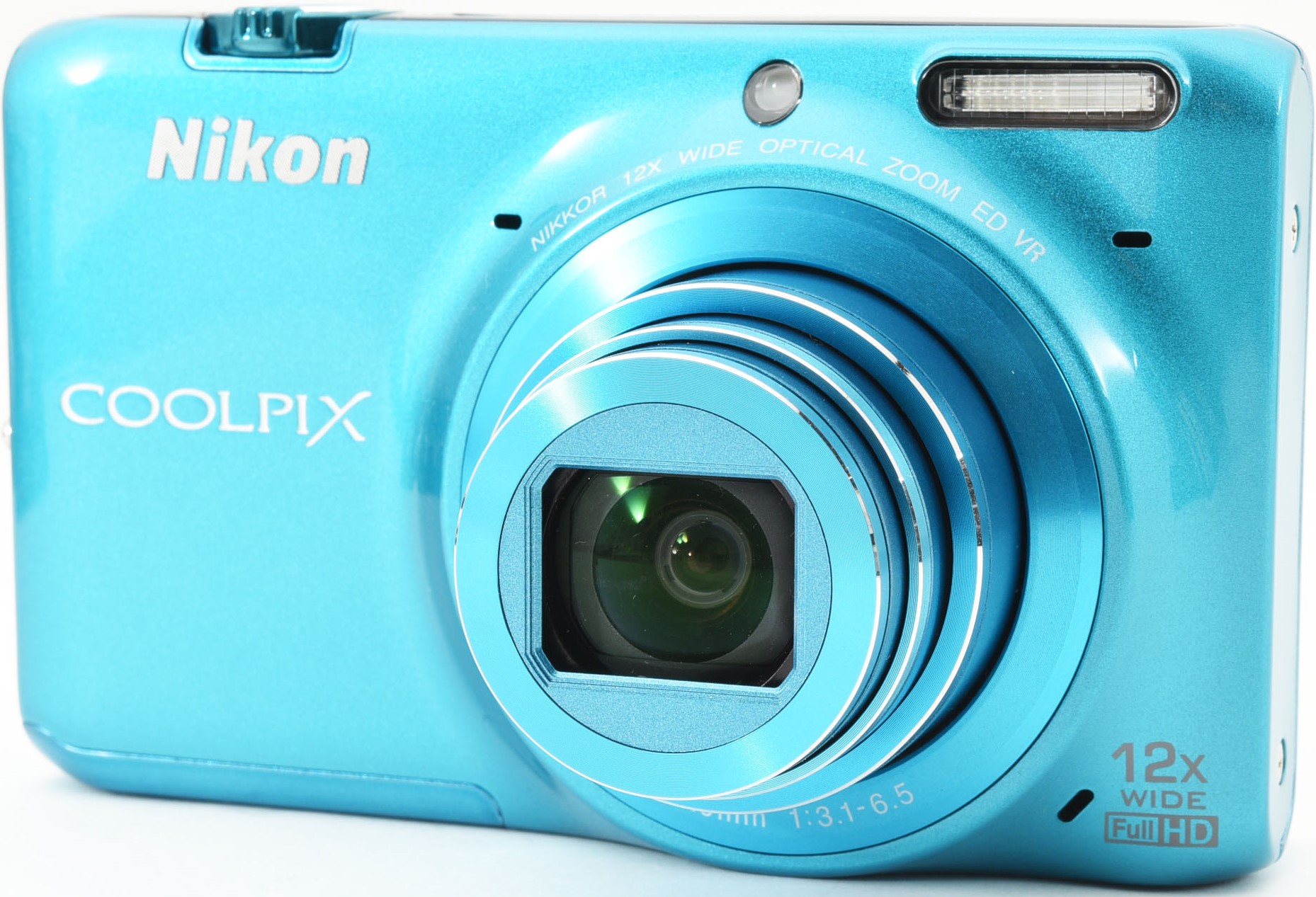 コンデジ COOLPIX S6500 アクアブルー 新品SDカード付き Wi-Fi搭載 スマホに直接送れる 美品