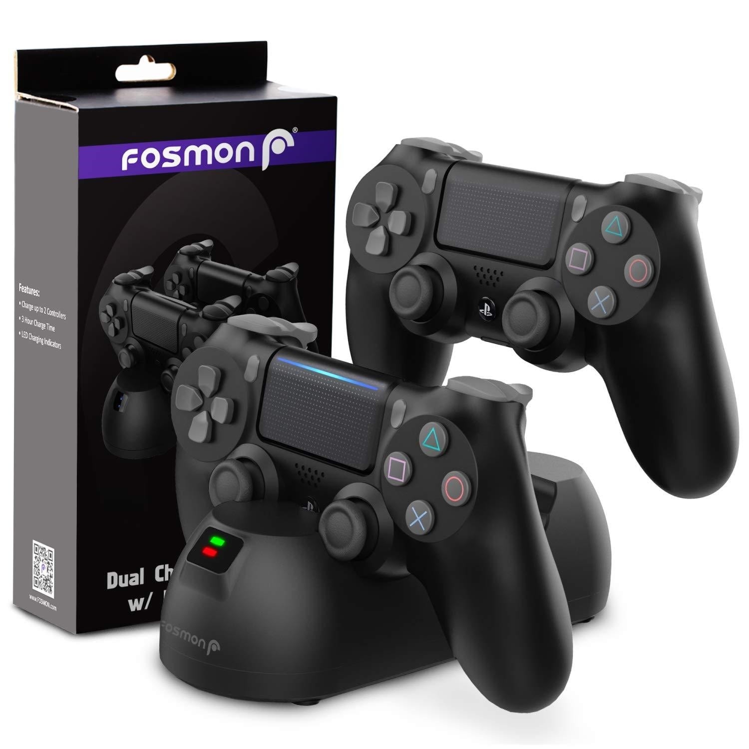 Fosmon PS4 Controller Charger， Fast Charge Docking