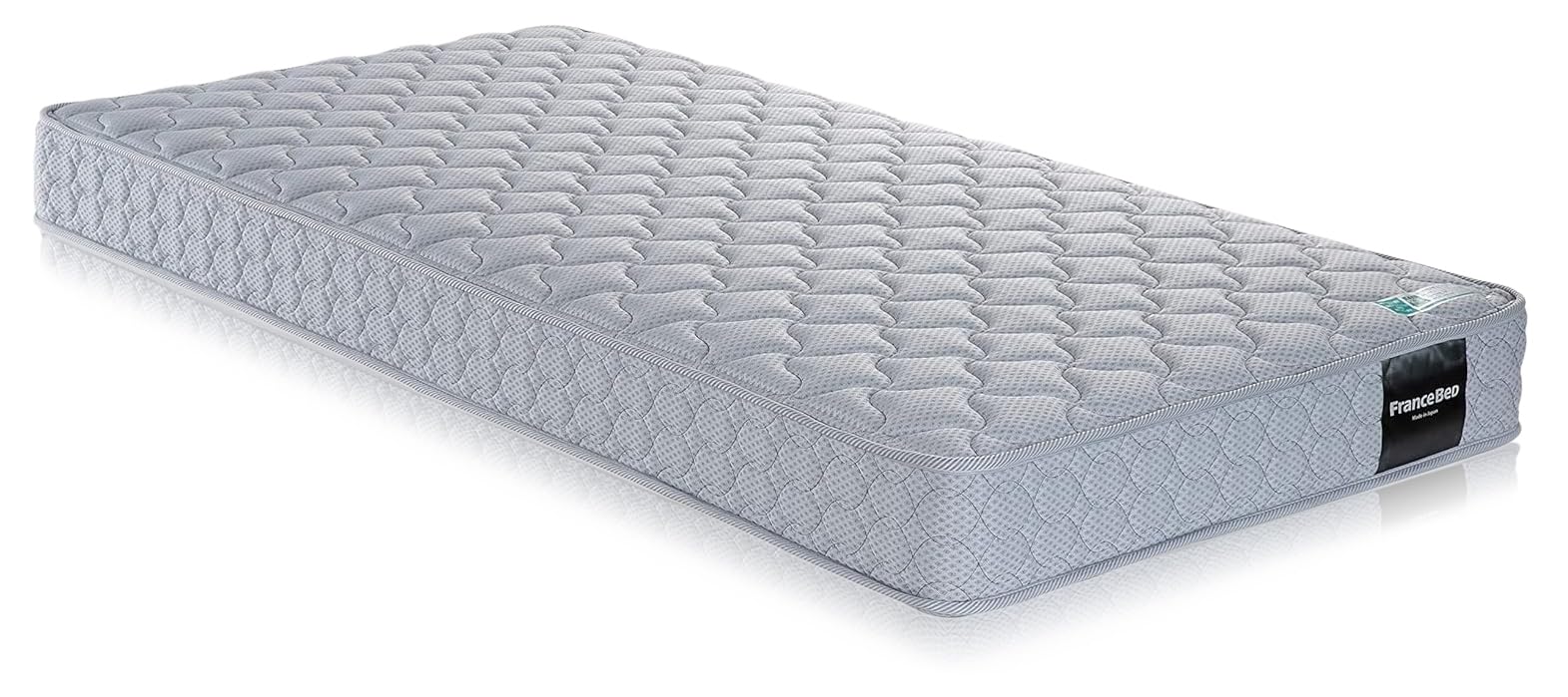 フランスベッド マットレス セミシングル 硬め 厚さ20cm 「TW-010α」 連続スプリング 日本製 防ダニ 抗菌 防臭 ジャカード ライトグレー 【フランスベッド正規品】 301617000
