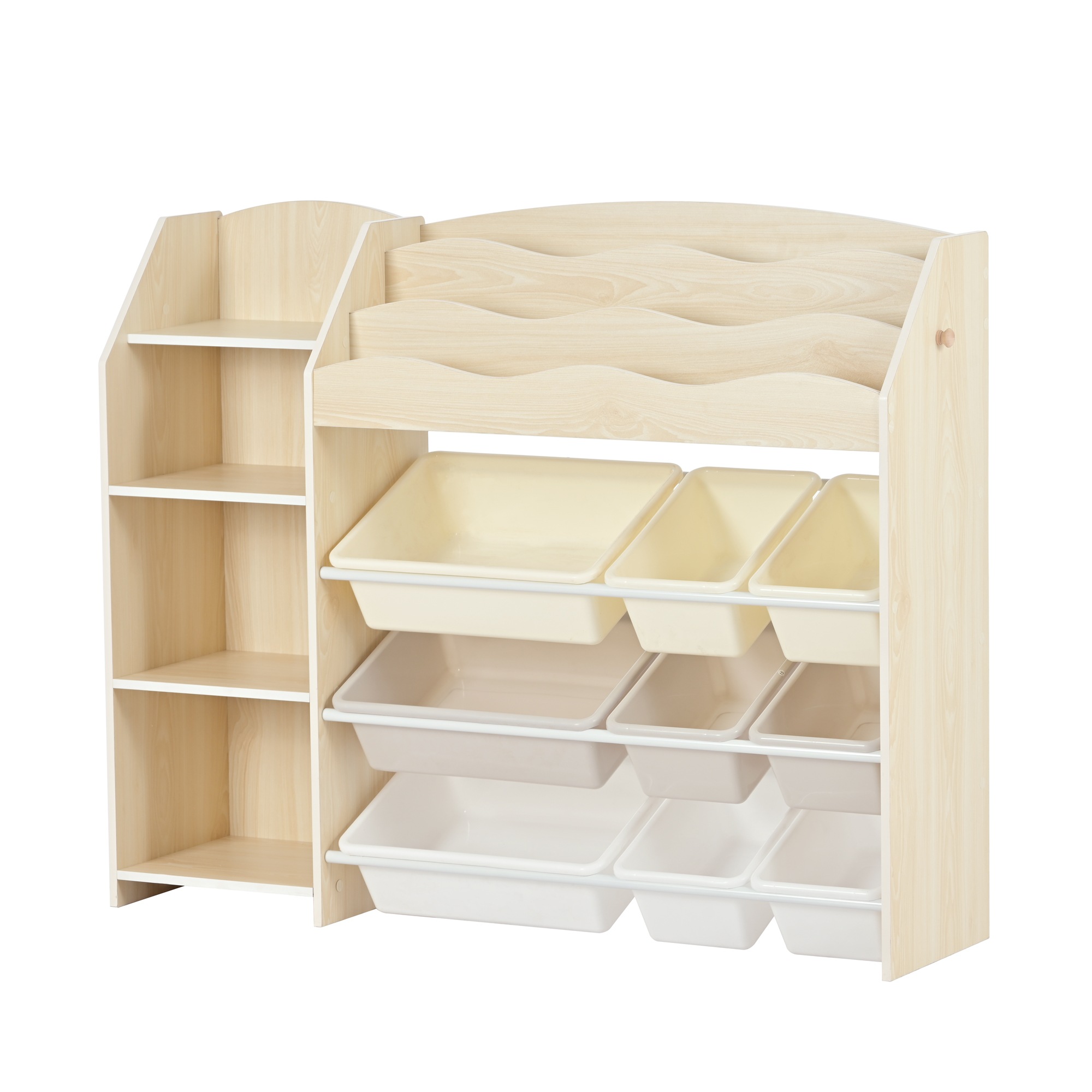 【国内出荷 - 3日配達】おもちゃ収納 絵本ラック 大容量 天然木 キッズ 収納ラック絵本ラック おもちゃ箱 おしゃれ 絵本棚 ラック ボックス 本棚 こども キッズ 収納ボックス 女の子 男の子 入 10,952円