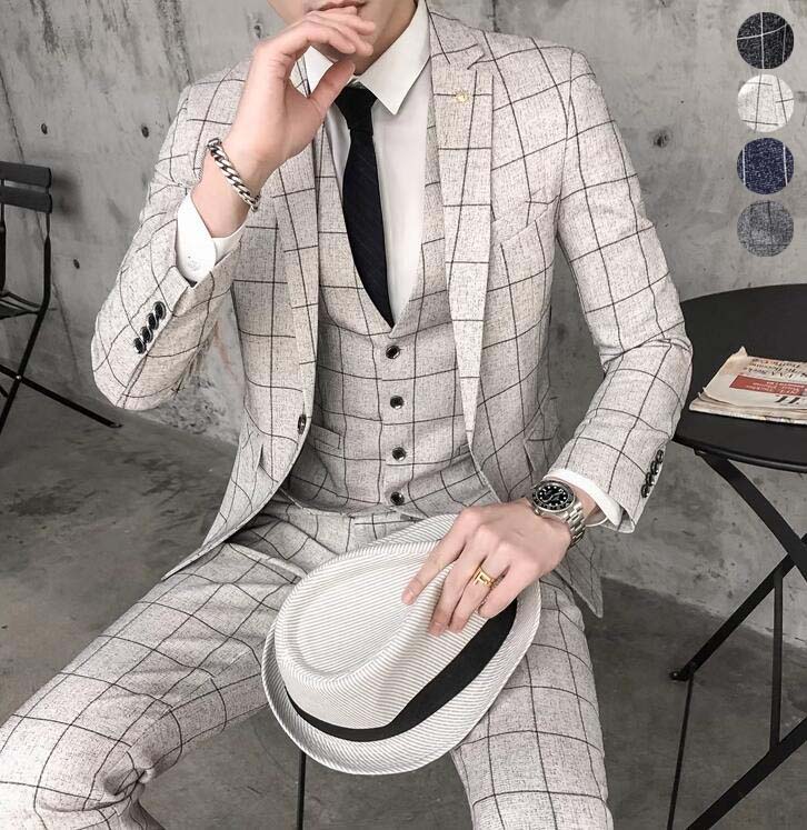 お一人様1点【新品セール 】オールシーズン フォーマルスーツ 大きいサイズ 通勤 ビジネススーツ メンズ 紳士服 3点セット ジャケット パンツ ベスト スリーピース スーツ スリムスーツ メンズスー